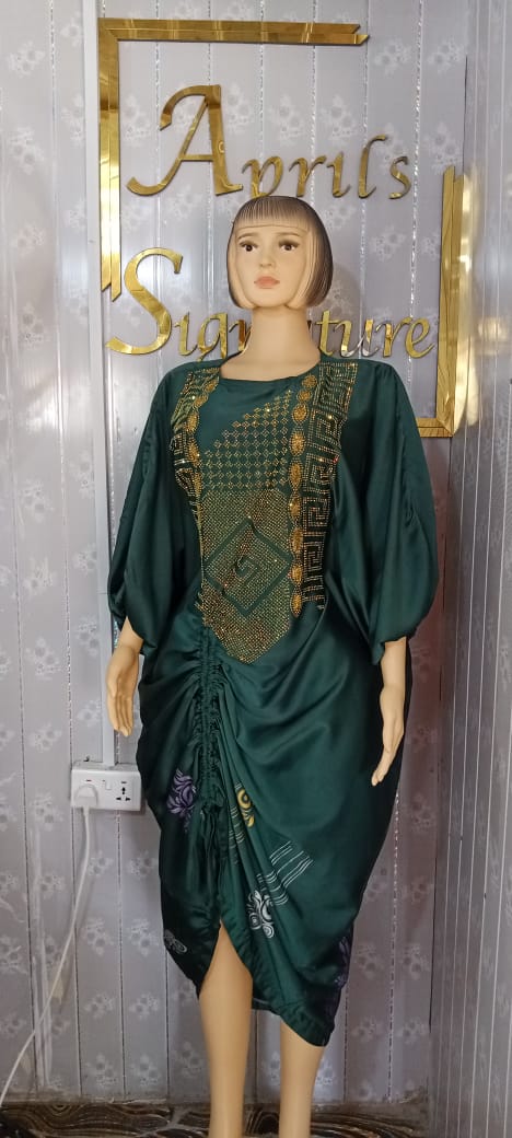 Elegant rhinestone kaftan